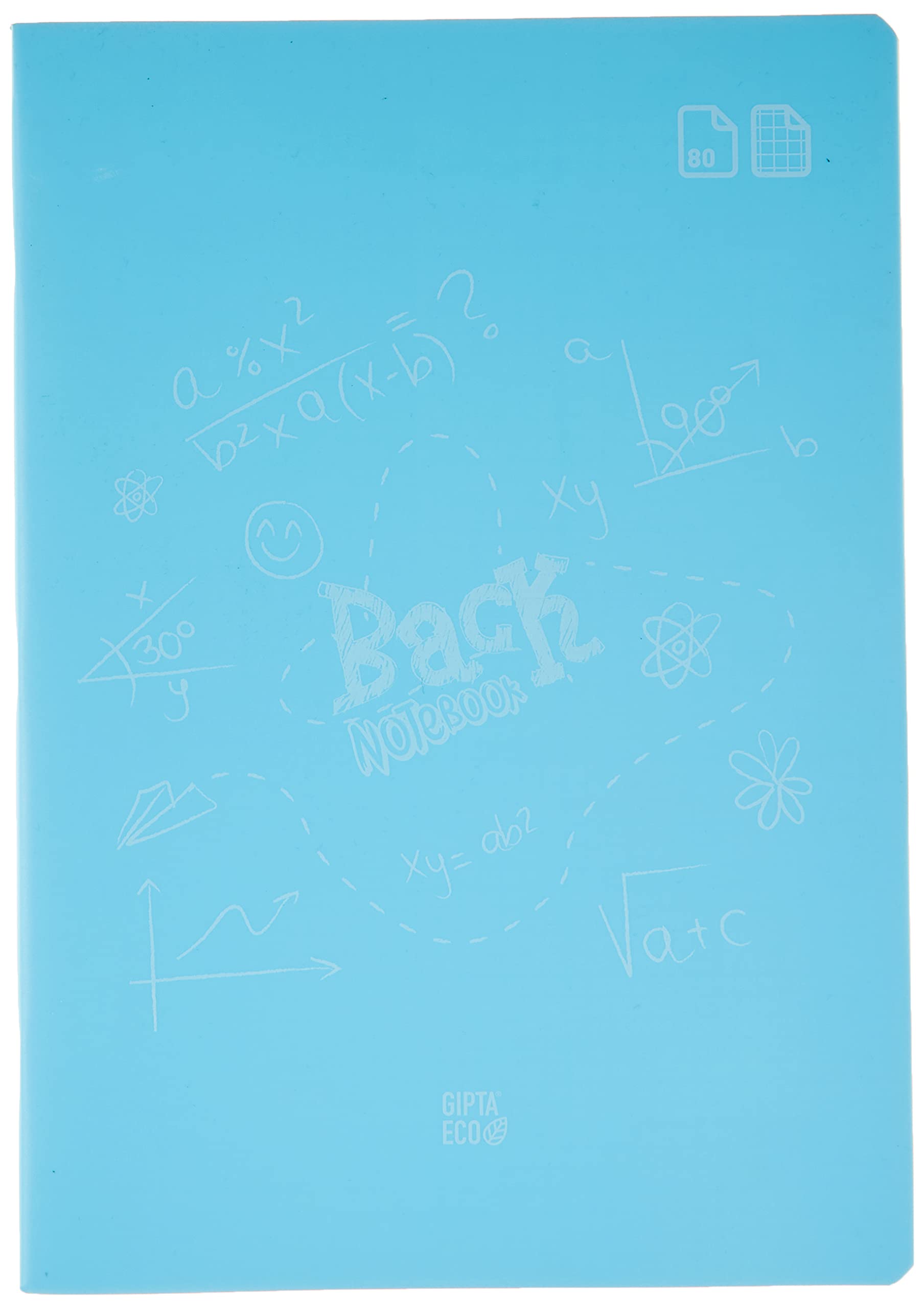 Gıpta 185513 Quaderno A4 Eco Back Pp 80 fogli quadrati 4985 Assorti