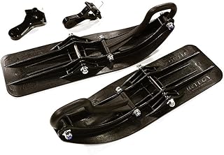 C31601BLACK Front Sled Ski Attachment Set for Losi 1/10 Lasernut U4 4WD RTR (for RWD)
