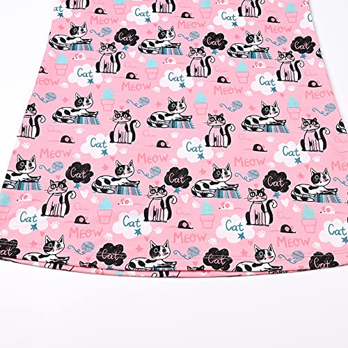 Girls Nightgown Cotton Pink Cat Night Dress Soft Nightgown Sleepwear 10-12 11 #TOP3