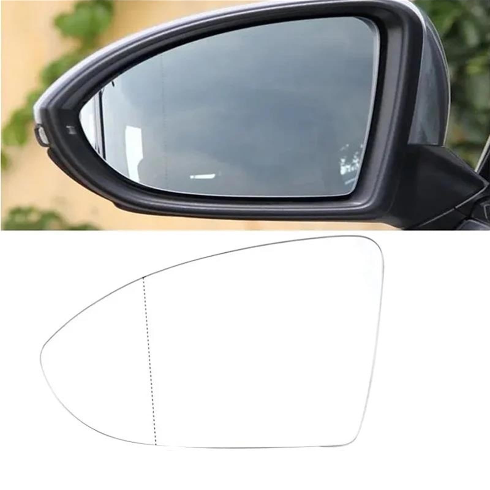 Remplacement Glace pour Golf 7 MK7 2013 2014 2015 2016 2017 2018 2019 2020 2021, Rétroviseur Latéral Chauffant Gauche Droit Verre Rétroviseur Chauffant(Left)