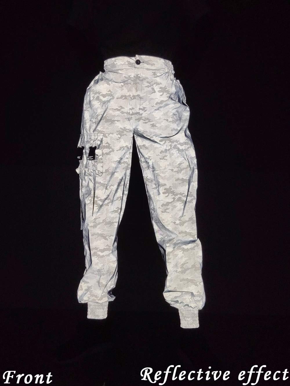 Men Reflective Pants Brand Hip Hop Dance Fluorescent Trousers Casual Harajuku Night Sporting Jogger Pants - Image 3