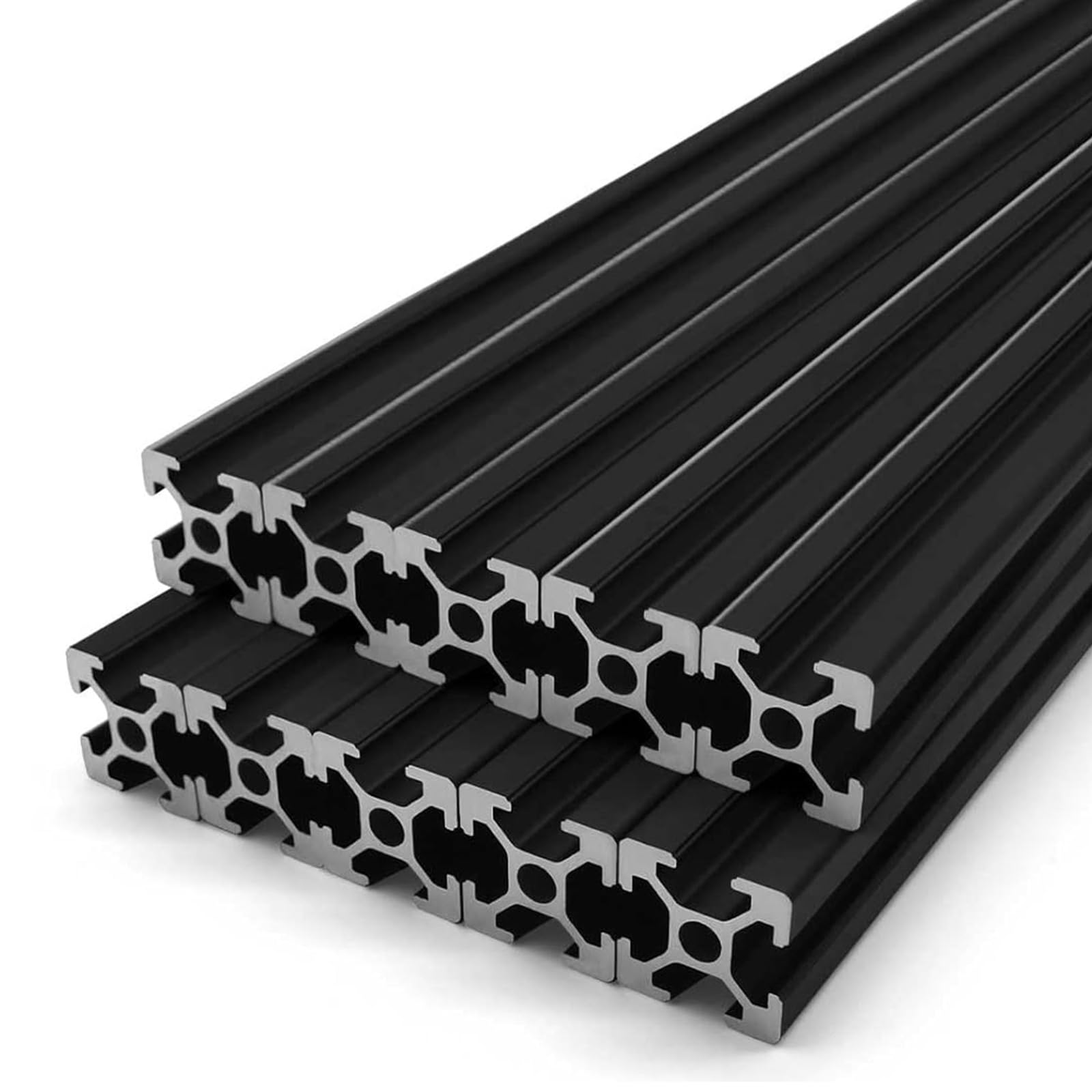 SeekLiny 10PCS T Slot 2020 Aluminum Extrusion European Standard 1000mm(39.3’’) Length Anodized Extruded Aluminum for CNC DIY 3D Printer and Industrial