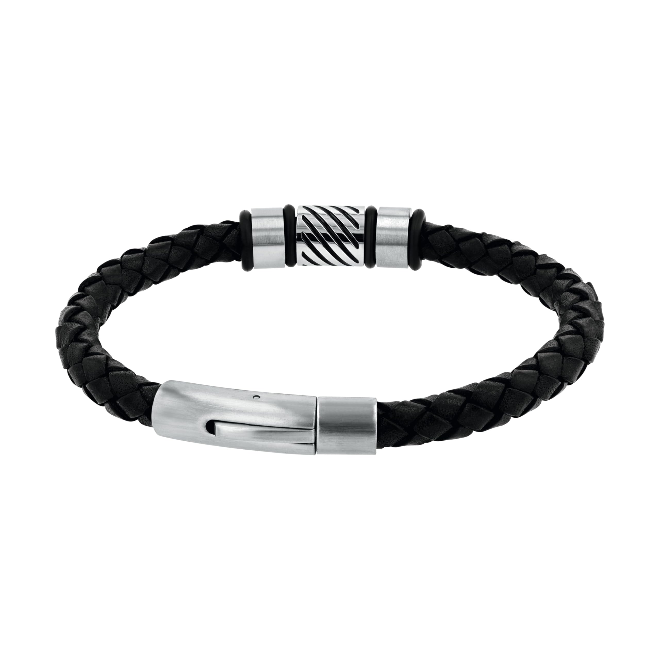 Amor Armband 925 Sterling Silber Herren Armschmuck, Leder, Silber, Kommt in Schmuck Geschenk Box