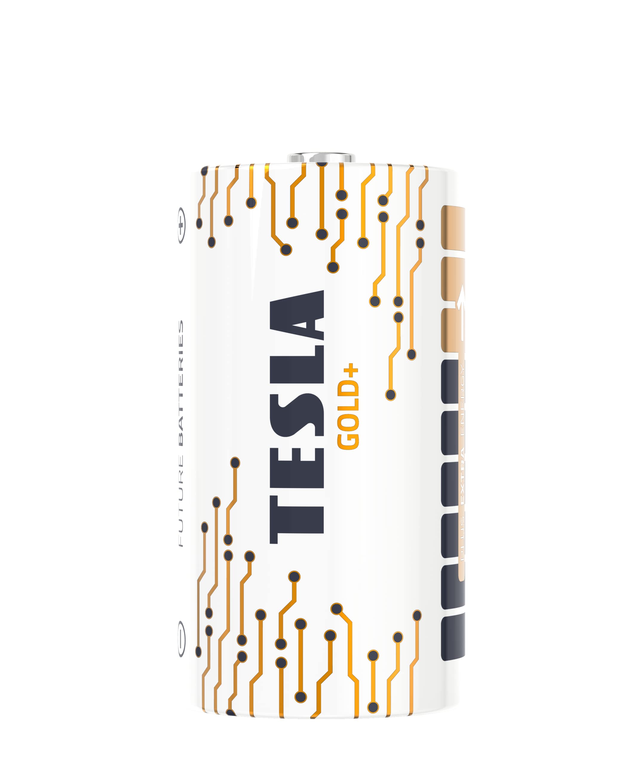 TESLA BATTERIES D GOLD+ ( LR20 / BLISTER FOIL 2 PCS ) Maximum Power Alkaline Batteries, 10 Year Shelf Life, A Long-lasting Battery Life, Leak-free