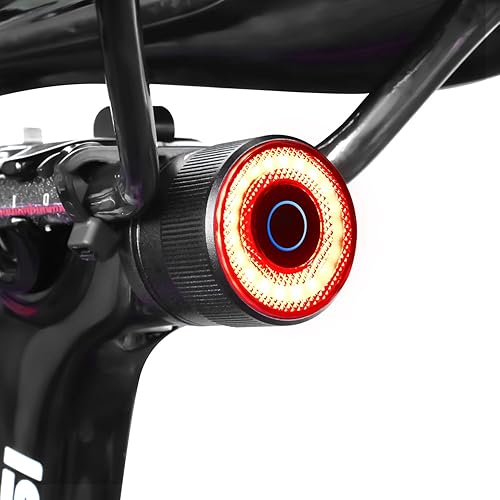 Smart Bike Tail Lights, Brake Sensing Bicycle Rear Lights for Night Riding, Ultra Brigh LED Taillights Auto OnOff, Easy Mount Cycling Safety Brake