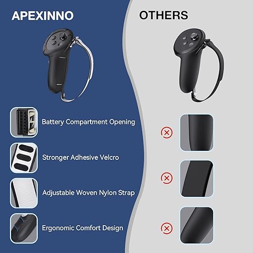 Miniatura 3 de VR Controller Grips Cover for Meta Quest 3 Accessories, Silicone Hand Grips Skin for Oculus Quest 3 Controllers, Controller Protector with