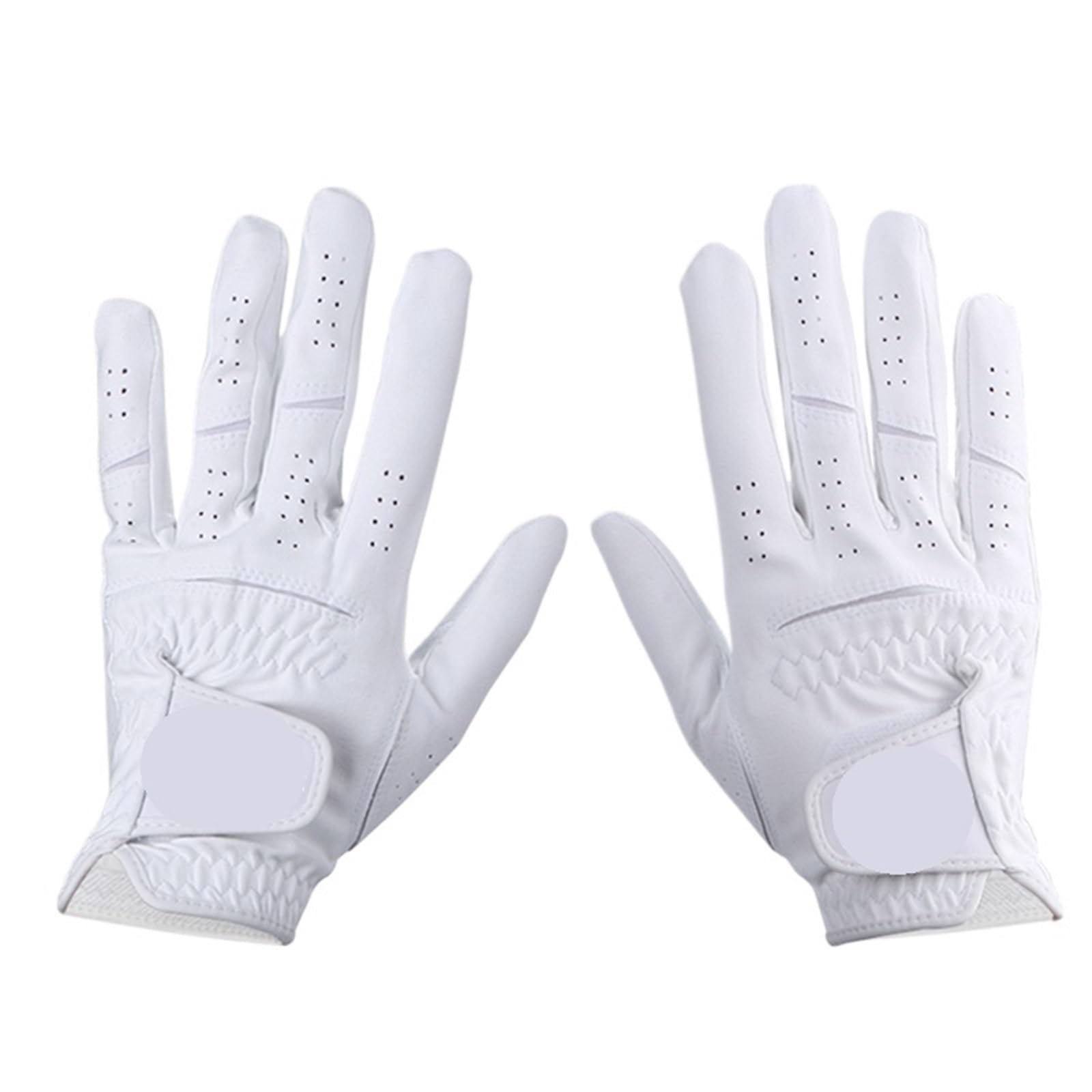 Guanto da golf Guanti da golf 2 pezzi Guanto uomo Mano sinistra/destra con particelle di allenamento for swing morbido per principianti(White,23 medium)