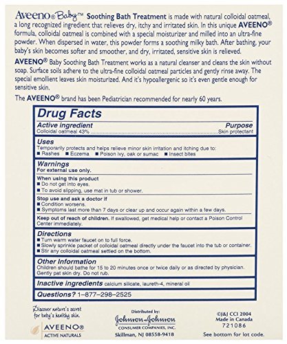 Aveeno Baby Eczema Therapy Soothing Bath Treatment - 3.75 Oz - 5 Ct #TOP2