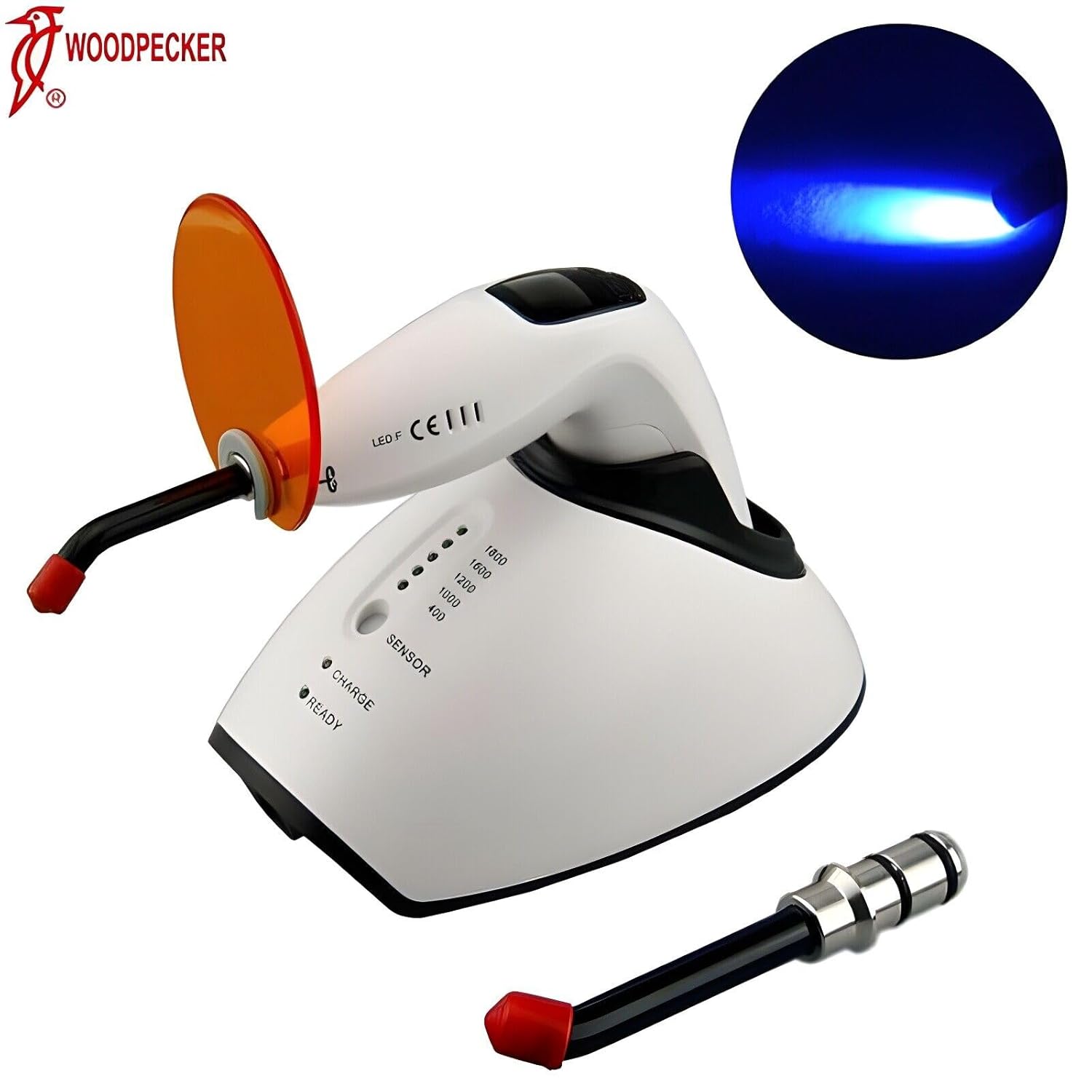 Woodpecker LED.F Wide Spectrum Rechargeable Curing Light with Pedestal