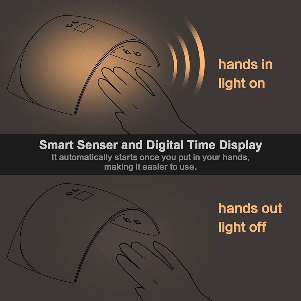 Nail lamp-Gel Light Dryer with Timer Setting, Automatic Sensor Art Tools for Fingernail and Toenail Curing