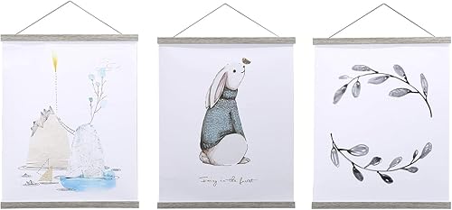 Miniatura 17 de Ywlake - Kit de marco magnético de madera estilo gancho, para colgar pergaminos, pósteres, mapas, lienzos y obras de arte de 12 x 18 pulgadas, 12 x