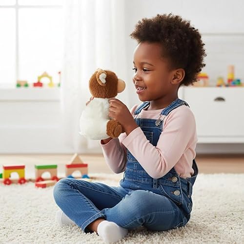 Miniatura 3 de Vaca de Peluche Animal de Peluche Linda Vaca de Felpa de 8 Pulgadas para Niñas Niños Navidad (zuoniu Marrón)