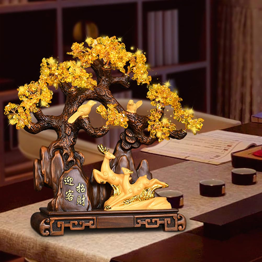 Feng Shui drzewko pieniędzy duża sosna stół w stylu Bonsai dekoracja Feng Shui drzewko pieniędzy dla bogactwa i powodzenia dla biura ozdoby do domu,Elephant,S