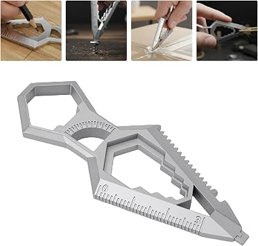 Portable Keychain Tool Compact Alloy Steel Multi Tool for Camping Hiking Outdoors 1 Pack