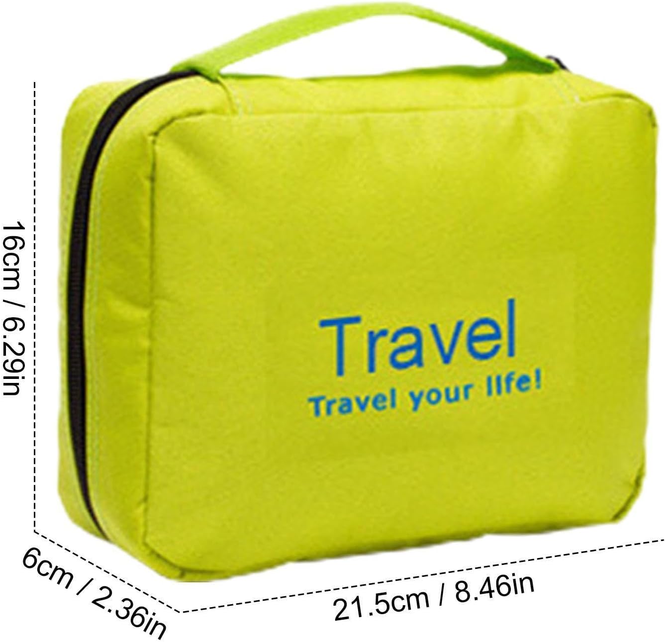 Toiletry Organizer for Travel Handle Cosmetics Storage Men Women, Green image 4