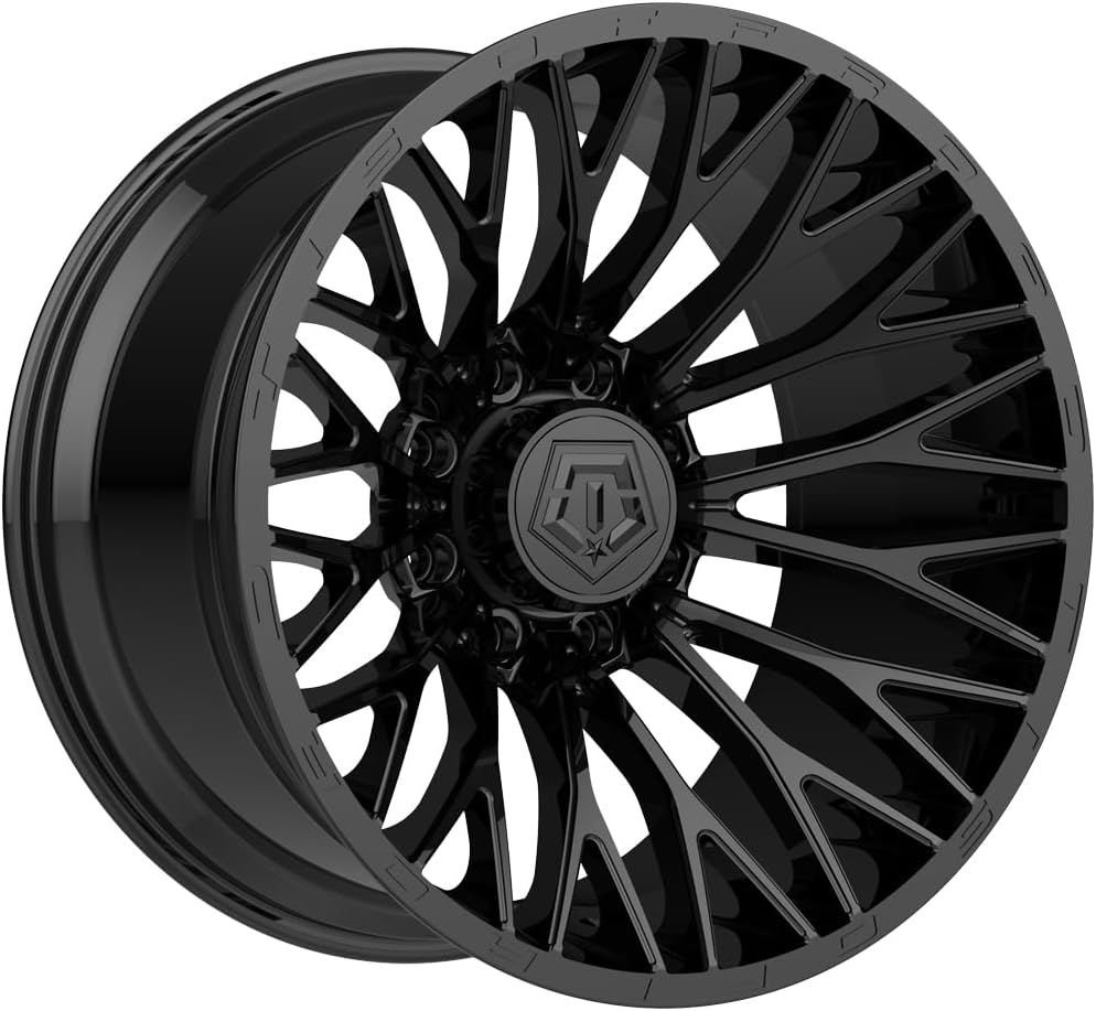 TIS 566B 18X9 Gloss Black & Painted lip logo Wheel - 8X6.50 Bolt Pattern, +00mm Offset, Hub Bore 125.2mm