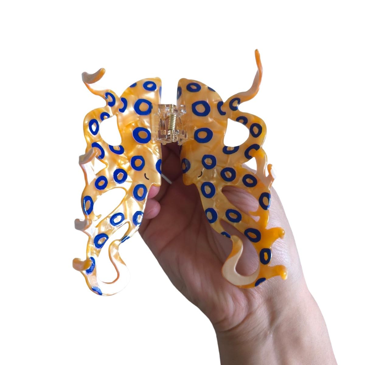 Novelty Blue-Ringed Octopus Hair Clip,Acetate Claw Clips,Big Hair Clips for Women - Image 4