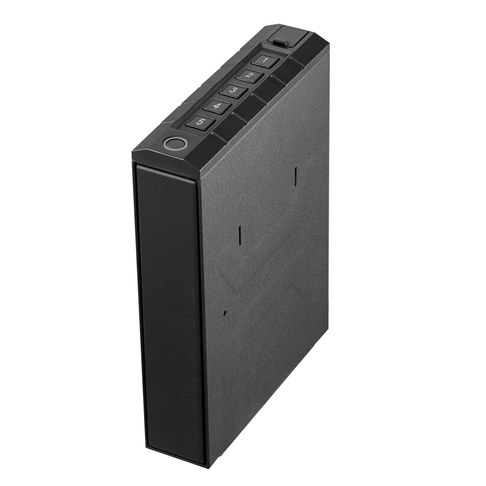VEVOR Caja Fuerte para Pistolas, Control Deslizante, 3 Formas de Acceso: Huella Dactilar, Contraseña, Llave, Capacidad 1 Pistola 1 Cargador, Negro