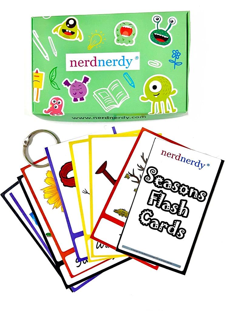 Seasons Flash Cards - Learning Resource for Toddlers, Early Learning, Pocket Cards, Educational Learning Tool for Preschool, Kindergarden & Homeschool Tool, ESL