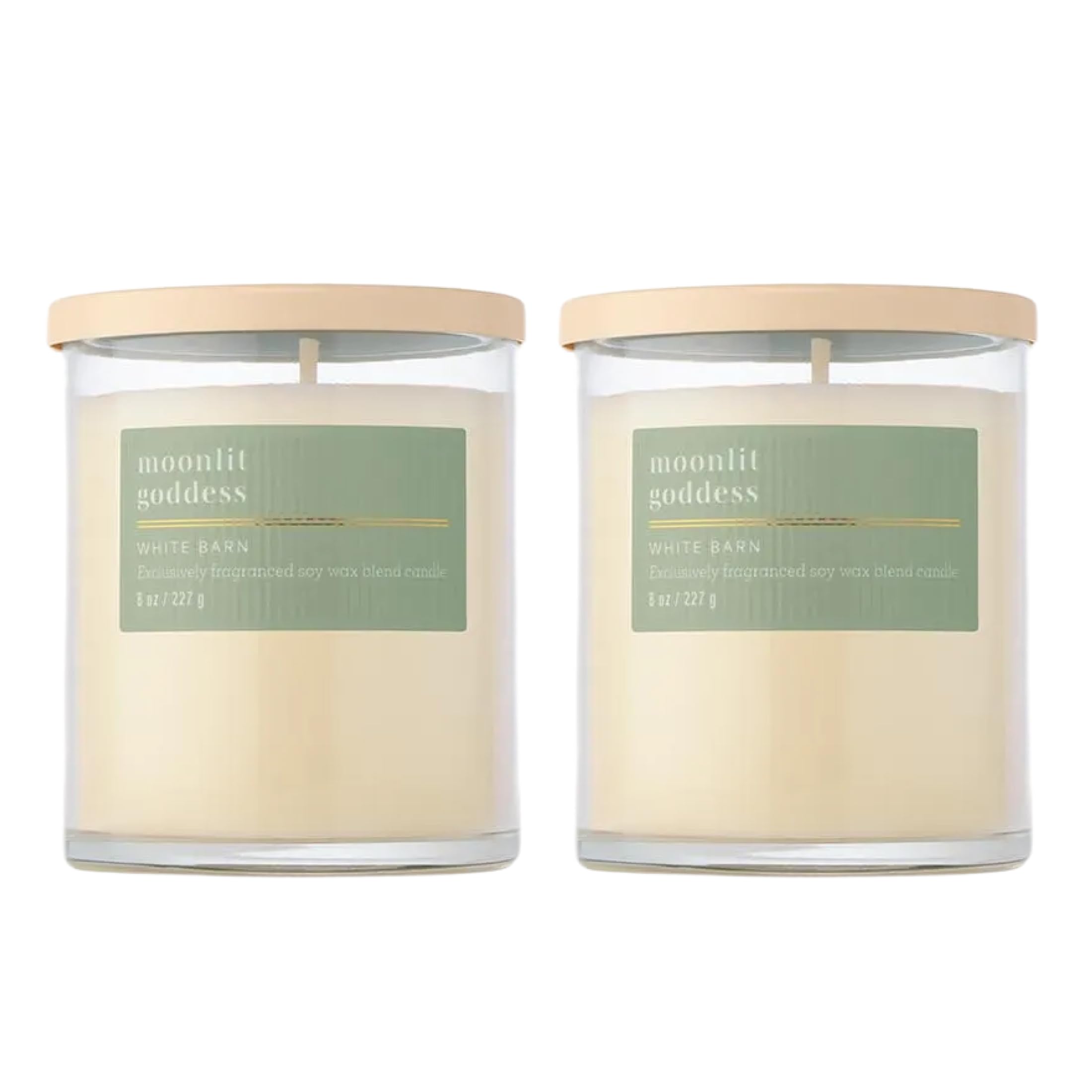 Bath & Body Works Single Wick Candle, Moonlit Goddess Candle, Long-Lasting Burn Up to 45 Hours, Exclusively Fragranced Soy Wax Blend, 8 oz - 2 Pack