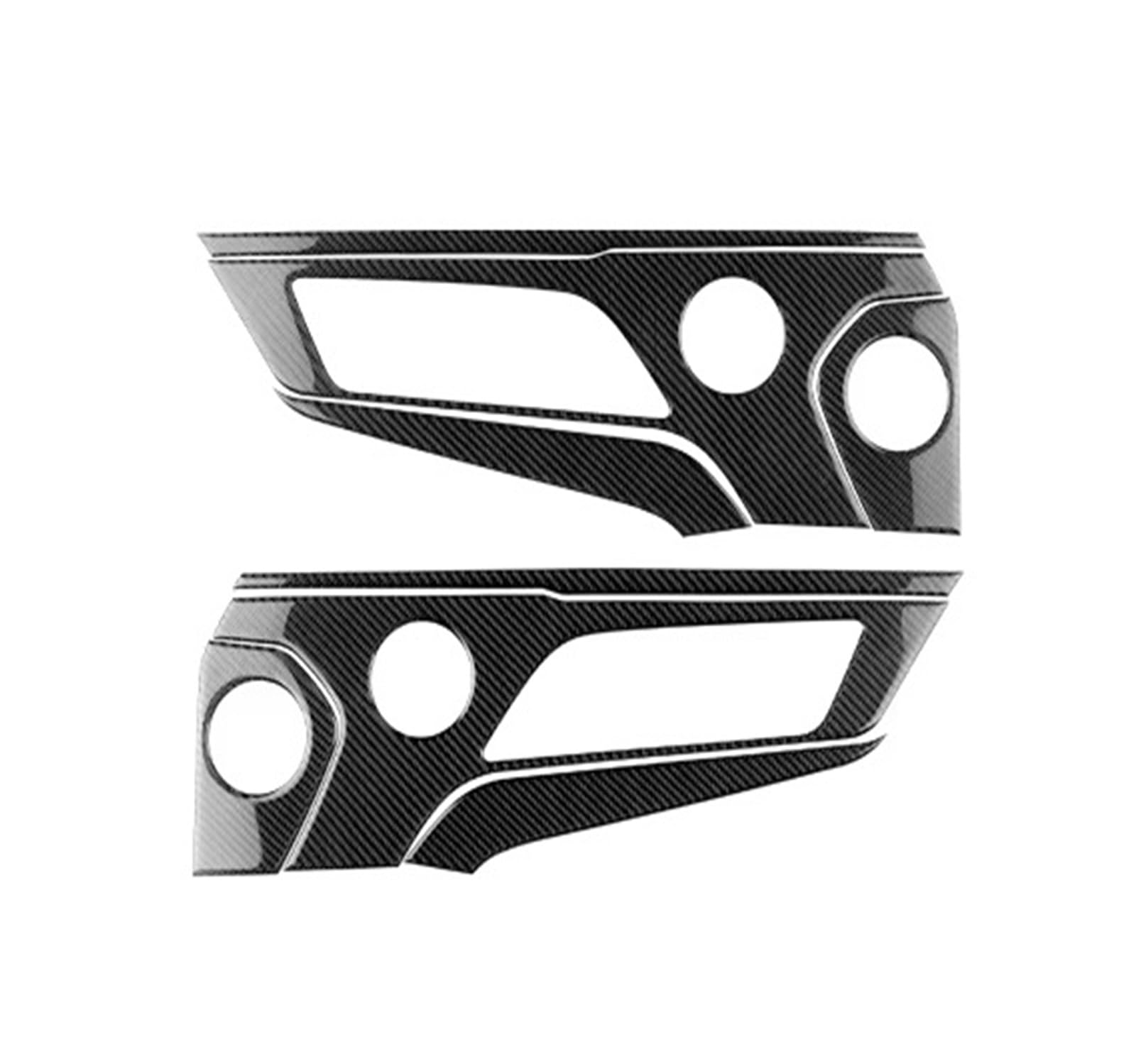 Interior Trim for Mustang GT for Dark for Horse for EcoBoost 2024 2025 LHD RHD Car Door Speaker Panel Interior Trim Cover Trim Sticker(Black Carbon)