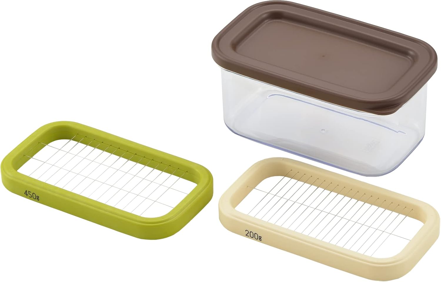 Yoshikawa SJ3324 Butter Cutter, Made in Japan, Storable, 7.1 / 15.9 oz (200 / 450 g), Home Bakery Club, Butter Cutter with Seal Lid