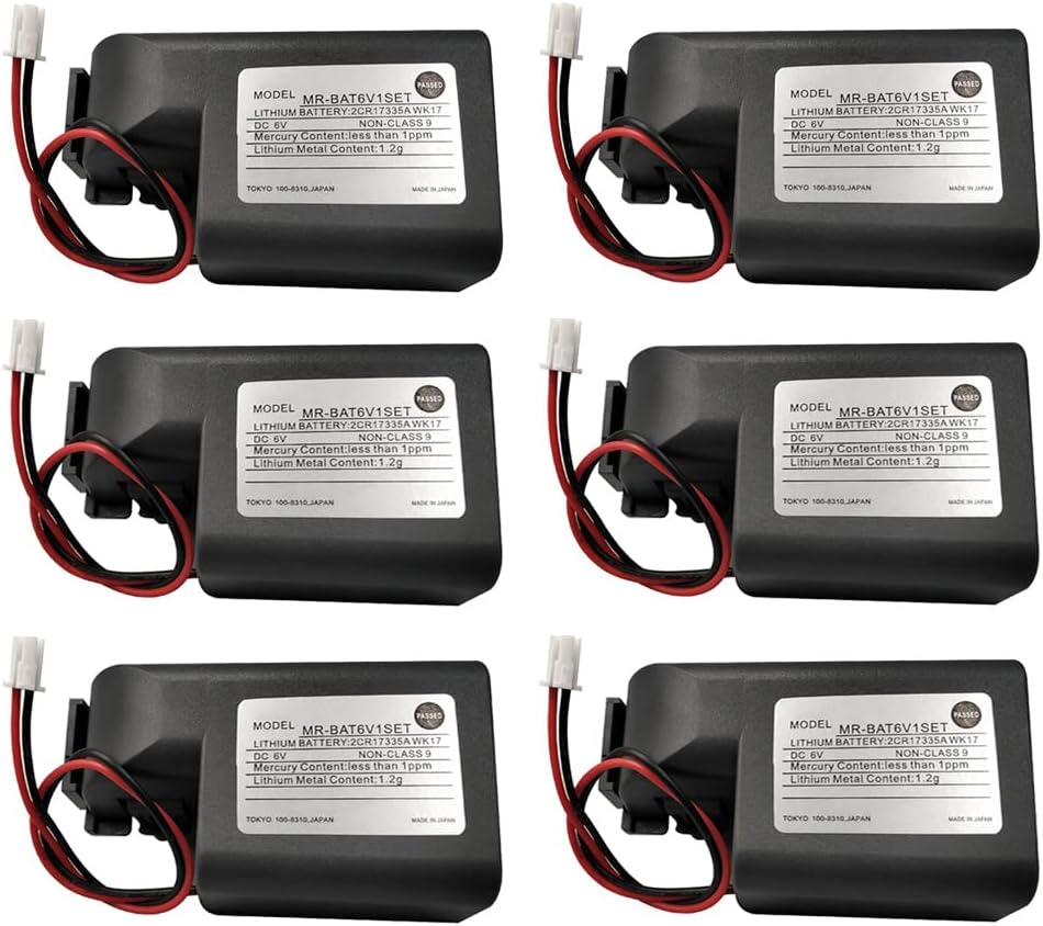 6個入り）MR-BAT6V1SET 6V 1650mAh 互換用 バッテリー 2CR17335A WK17 PLC MR-J4 Se