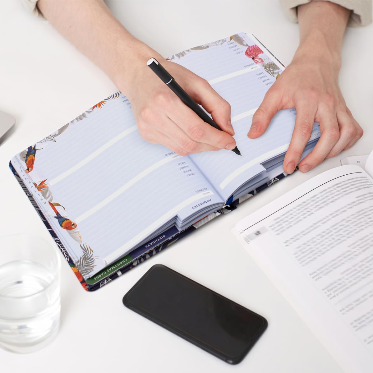 Libreta de direcciones Joeji's A5 - papel libre de lignina de 100 g/m² - todo color - índice alfabético