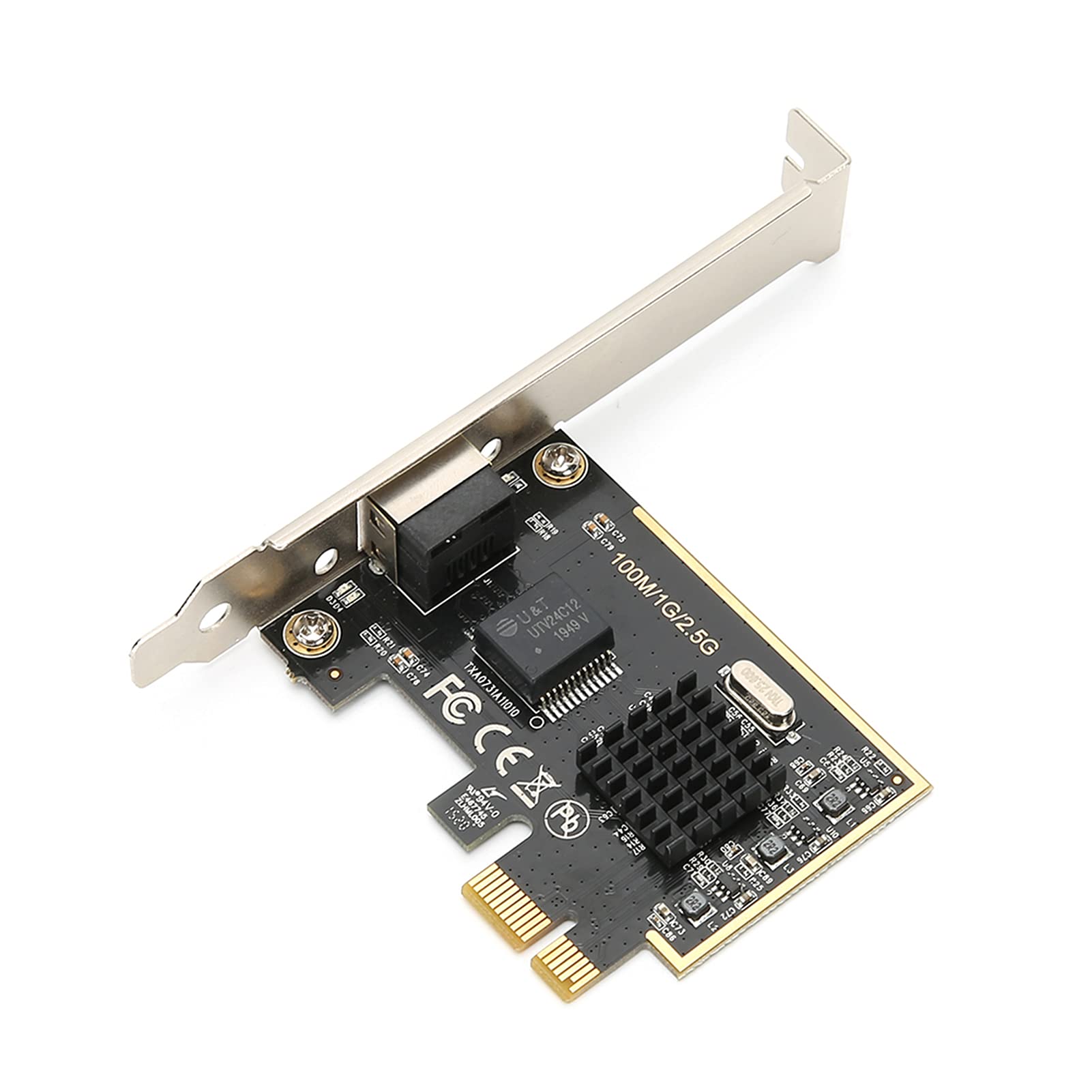 Aramox Gigabitowa Karta Sieciowa PCIE Adapter Sieciowy 2.5G RJ45 dla RTL8125, Obsługuje Pełny i Półdupleksowy, Projekt Rozpraszania Ciepła dla Komputerów Stacjonarnych 7 8 10