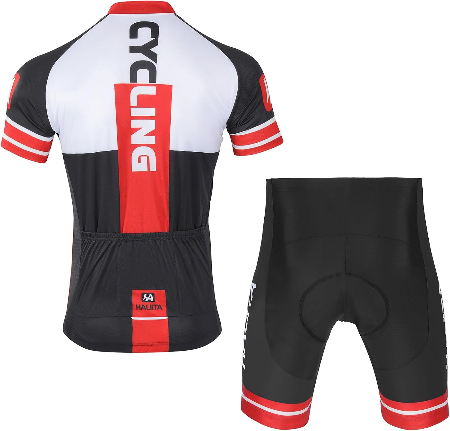 Men's Cycling Jersey Set Shorts Sleeves Quick-Dry Reflective Zipper Pocket Biking Shirt with 3D Padded Shorts Outfit - Image 5