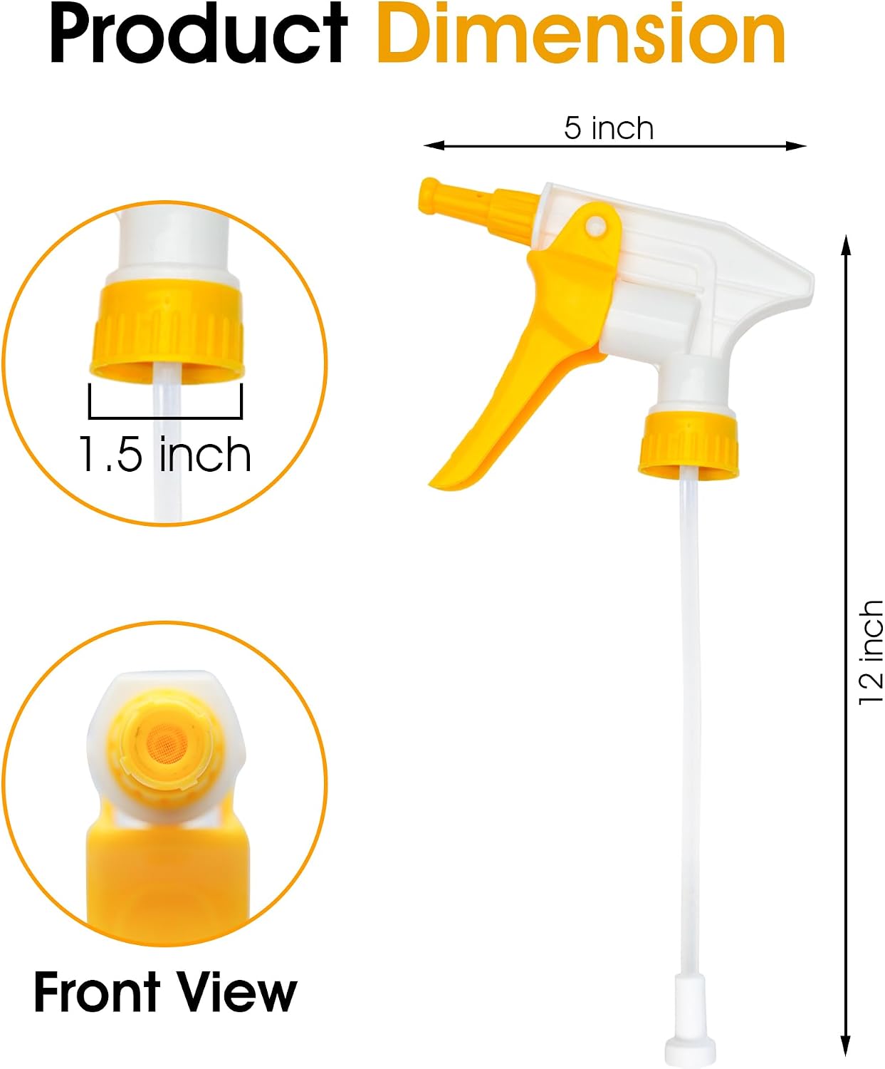 Nanoskin 6-Pack Heavy-Duty Foamer Trigger Sprayer – High-Volume, Comfortable Grip, Acid-Resistant, Durable Design, 9 1/4" Dip Tube | Ideal for Professional Auto Detailing and Cleaning Applications