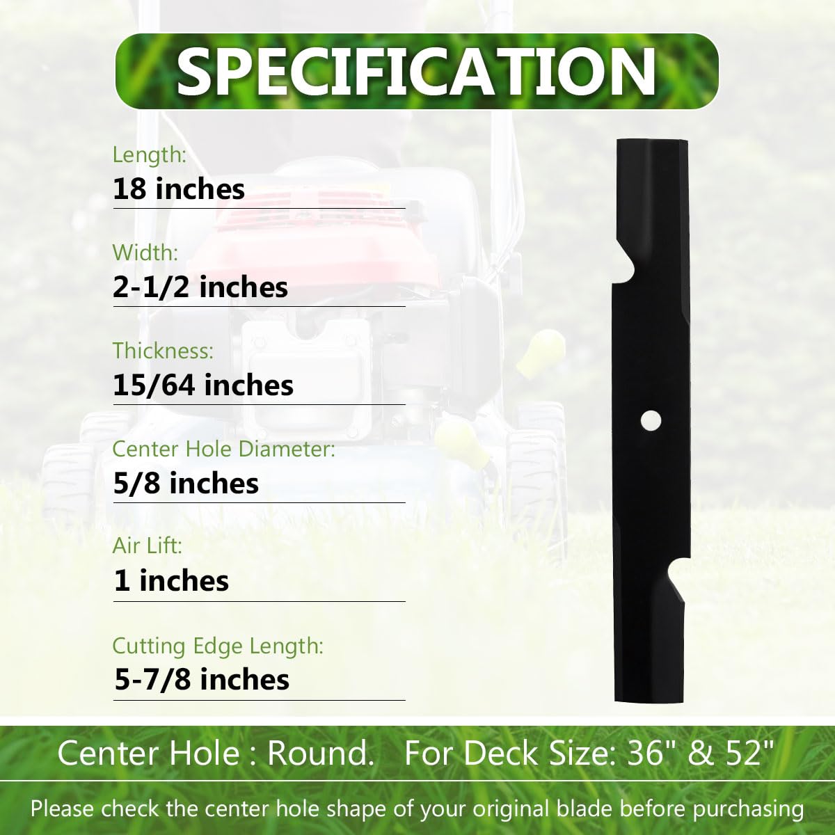 482878 - Juego de cuchillos para cortacésped de alto recorrido, sustituye a Ferris 21227S 5021227 Scag 482462 48108 Encore 481707 compatible con Scag Tiger Cub Wildcat Turf Tiger John Deere