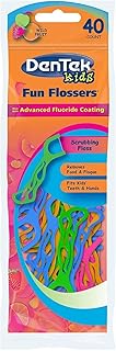 DenTek, Kids Fun Flossers, Removes Food & Plaque, 40 Count, (Pack of 4)