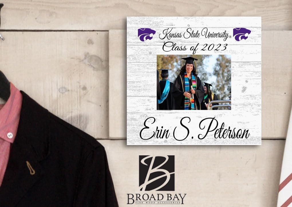 Broad Bay Kansas State Photo Plaque with Name and Class Year - Custom Printed Picture for K-State Students, Graduation or Alumni