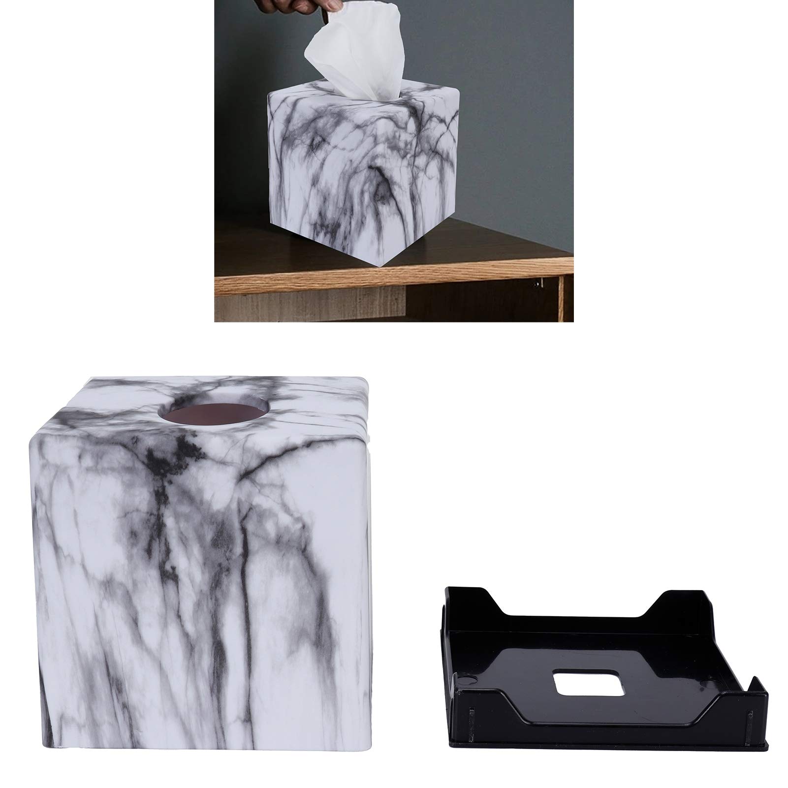 Scatola Portafazzoletti In Acciaio Inox Autoadesiva, Effetto Specchio, Design Quadrato Per Bagno, Cucina E Hotel (Argento)