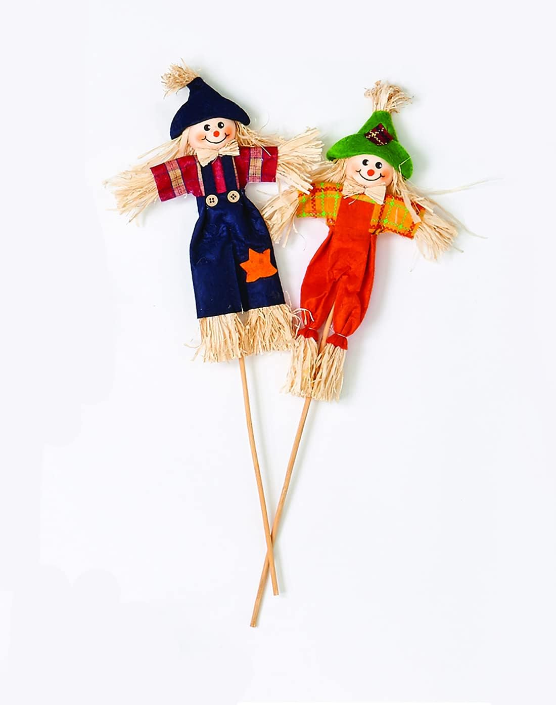 Worth Imports 9" Scarecrow On 7" Pick, Set of 6