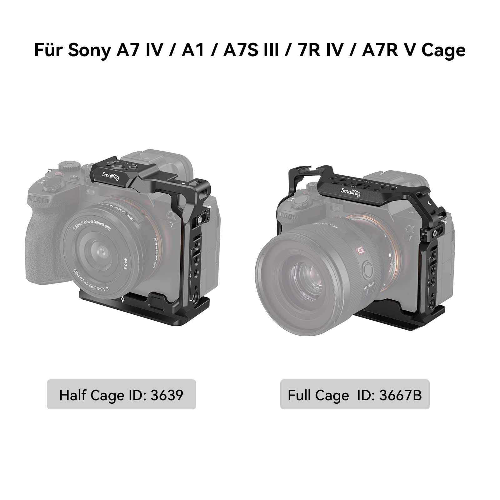 SMALLRIG Mezza Gabbia per Sony A7 IV A7S III A1 A7R IV A7R V- 3639