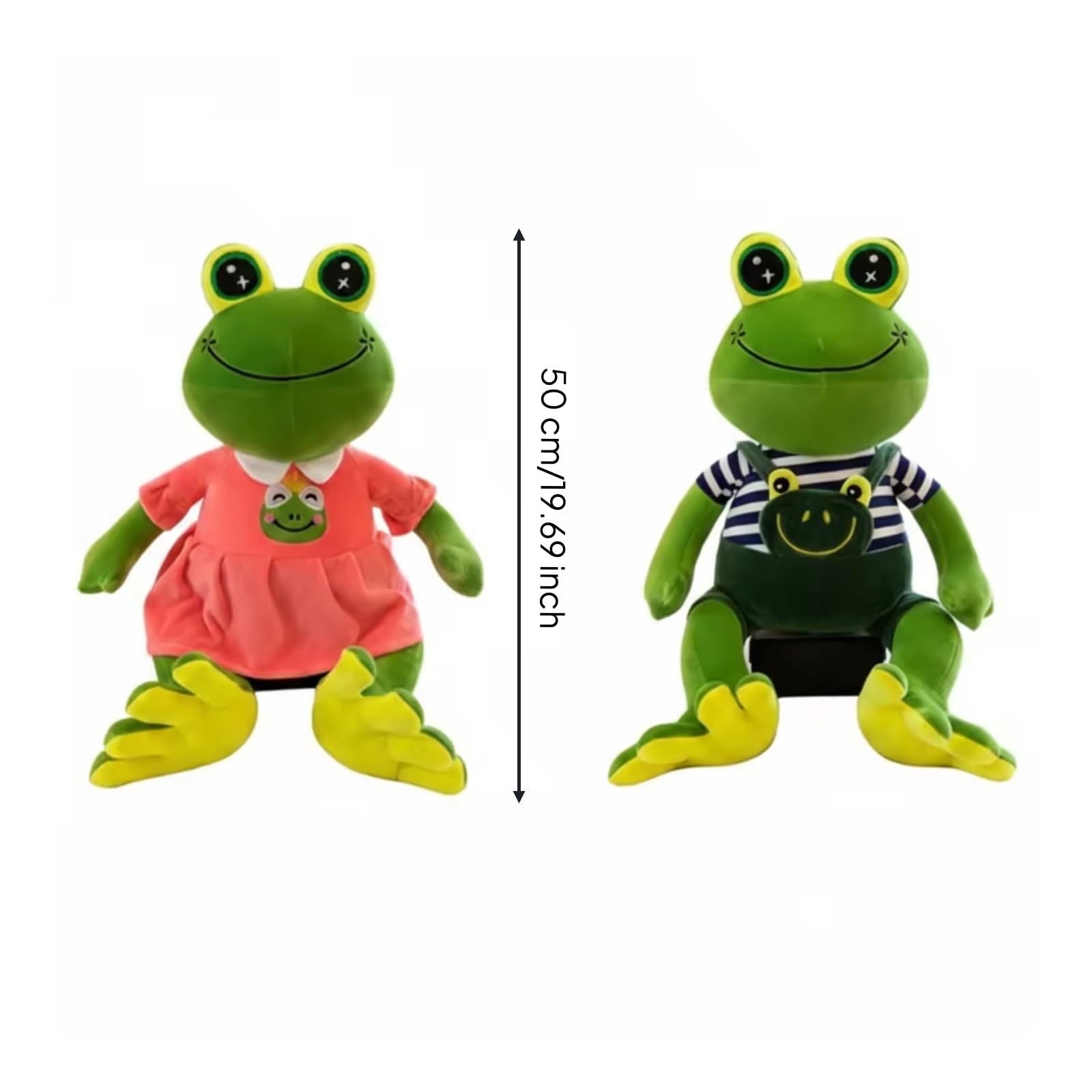 predolo Peluche Rana Seduta Abbracciabile Giocattolo Morbido da Esposizione, 50 Cm