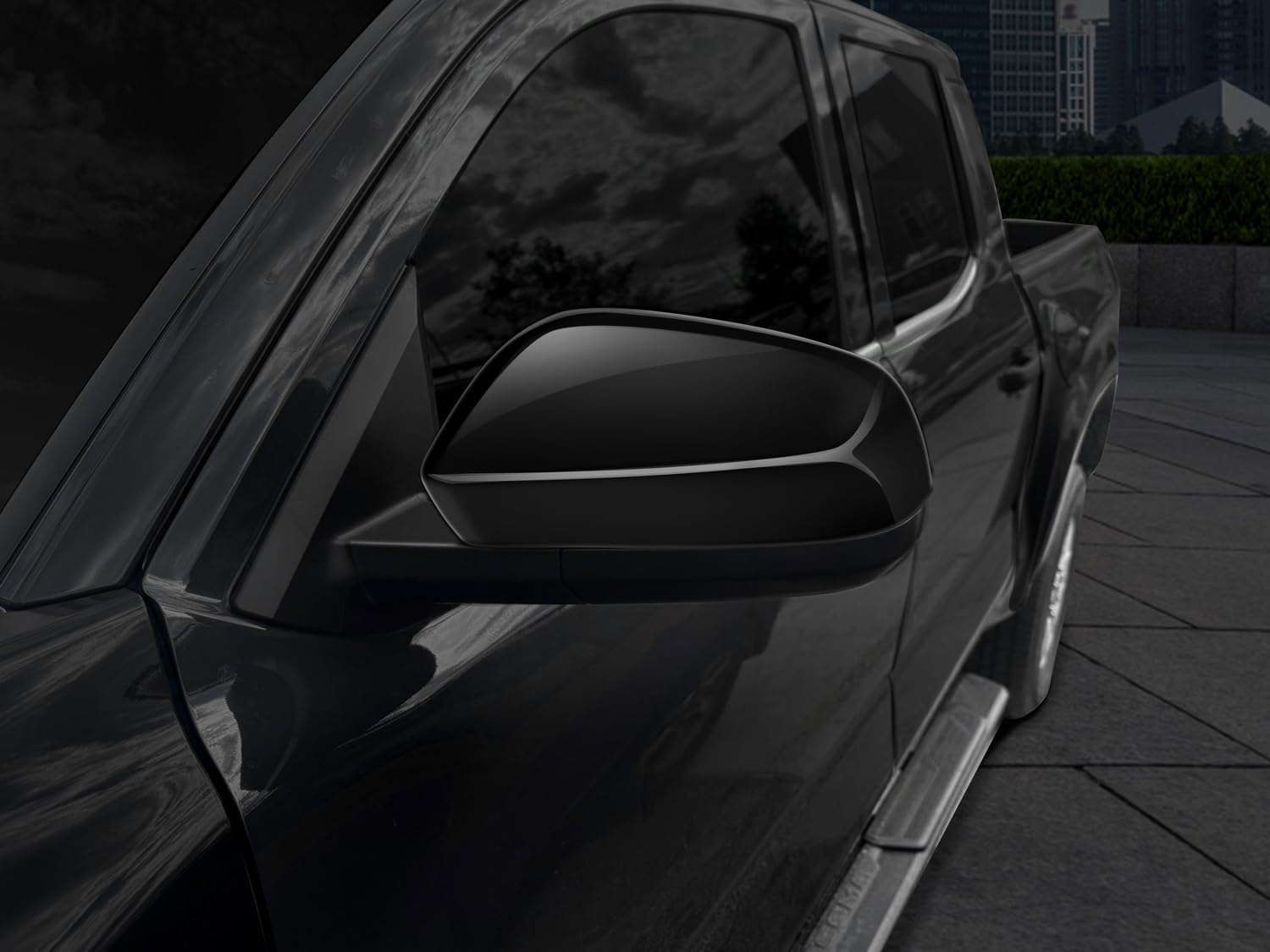 L2R for Toyota 4Runner 6th Gen. (2025-2026) Tacoma 4th Gen. (2024-2026) Door Side Rear View Mirror Cover Decor Overlay Car Exterior Accessories 2 PCS No Turn Light (Glossy Black)