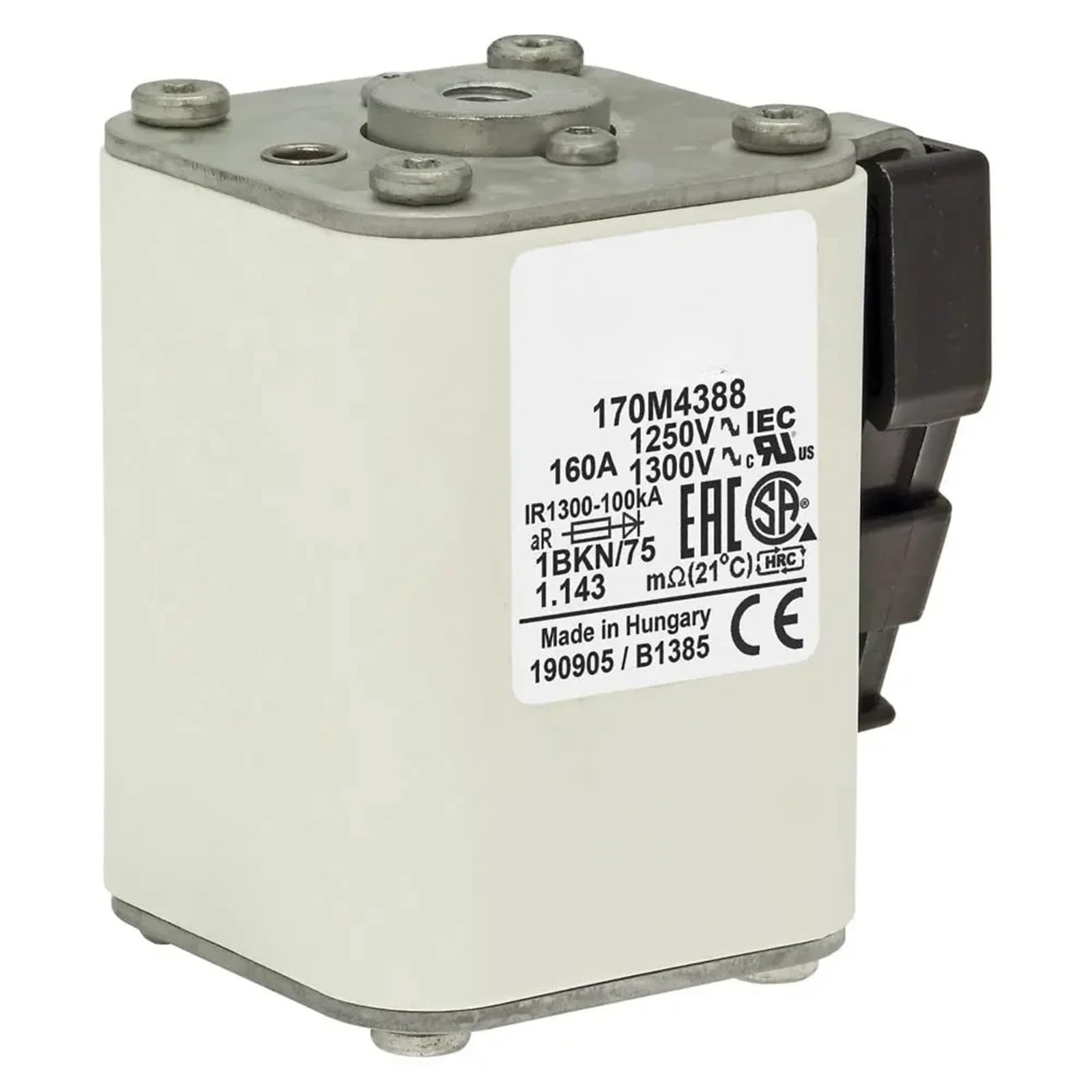 Fusible 170M4491 pour armoire électrique triphasée et pont redresseur de puissance