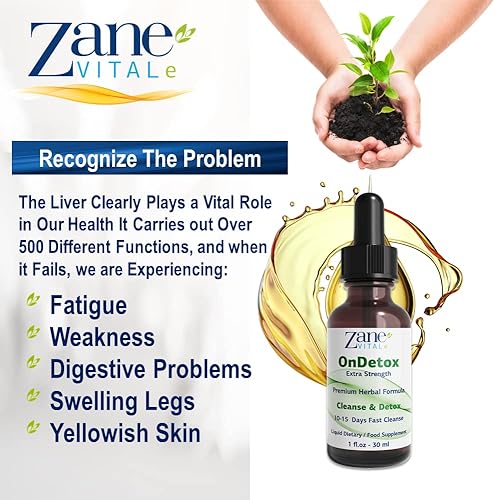 Miniatura 7 de Zane OnDetox │10 – 15 días de limpieza rápida y apoyo | Suplemento de desintoxicación y reparación con cardo mariano, ortiga, bardana mayor,