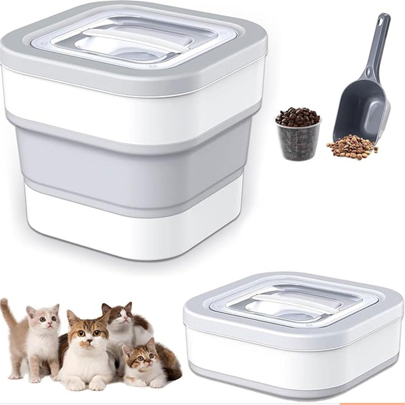 Scatola portaoggetti sigillabile a prova di perdite, per cucina e cereali, salvaspazio, per cibo per cani, regolabile, adatta per casalinghe
