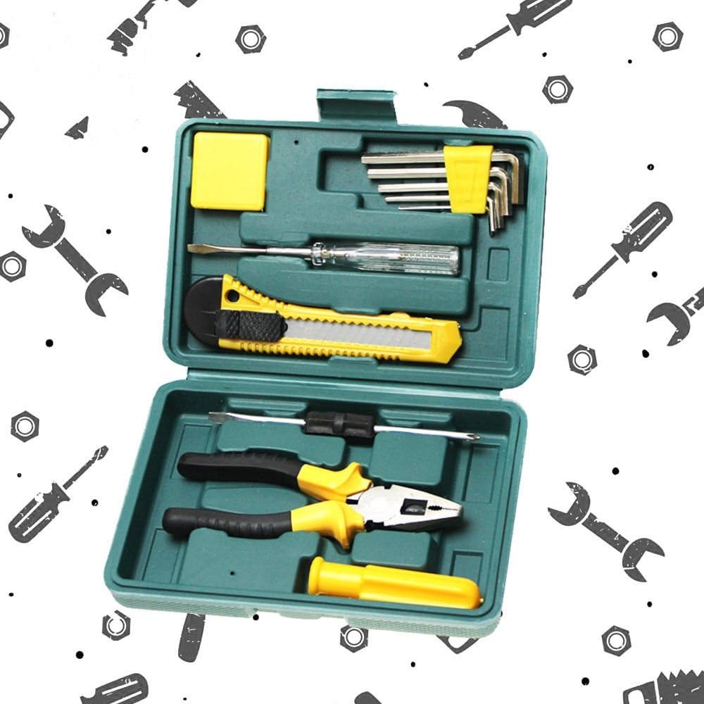 Car Motorcycle Home Repair Tool Kit Case 12 Piece Household Set DIY