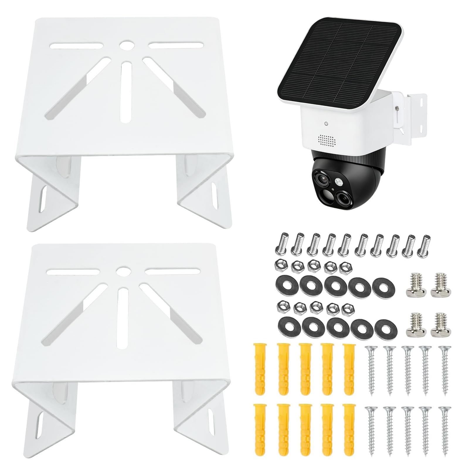 2 Pack Metal Mounting Corner Bracket for Security Camera, Metal Corner Mount Compatible with Eufy SoloCam S340/E30/E42/Security 4G LTE Cam S330
