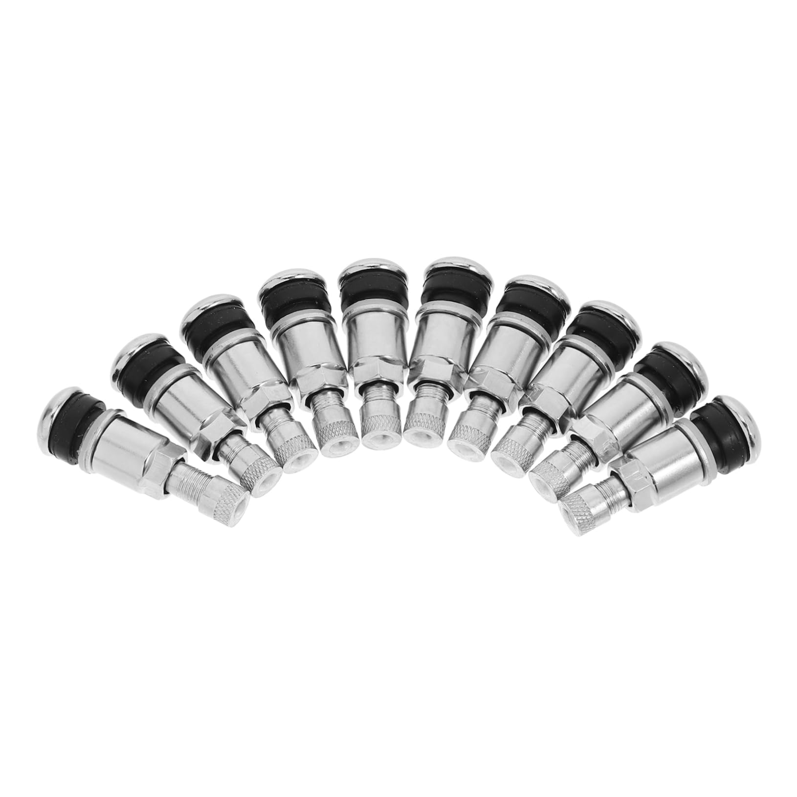 10 Pièces Valves de Roue Tubeless Tiges de Valve Coudées en Métal Pneu pour Voitures Voiture Pratiques pour Entretien et Remplacement