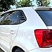 Mrregqic Auto Accessories for Volkswagen VW Polo 6R 6C 2010-2017 Rear Side Window Louver Cover Trim (Piano Black) ABS 2PCS