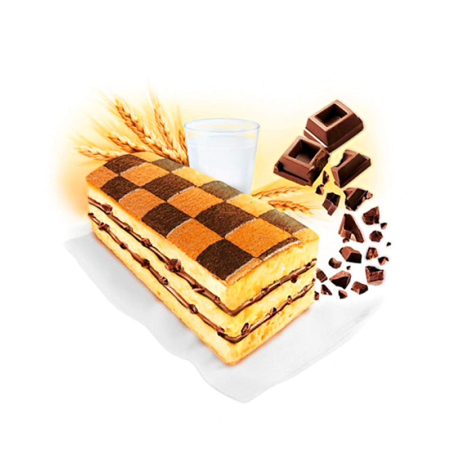 Italian Gourmet Lot 3x Kinder Pan e Cioc Gaufrettes Cacao & Noisette 270 g (Pack Économique) Snack Goûter Petit-déjeuner Style Italien + Italian Gourmet Polpa