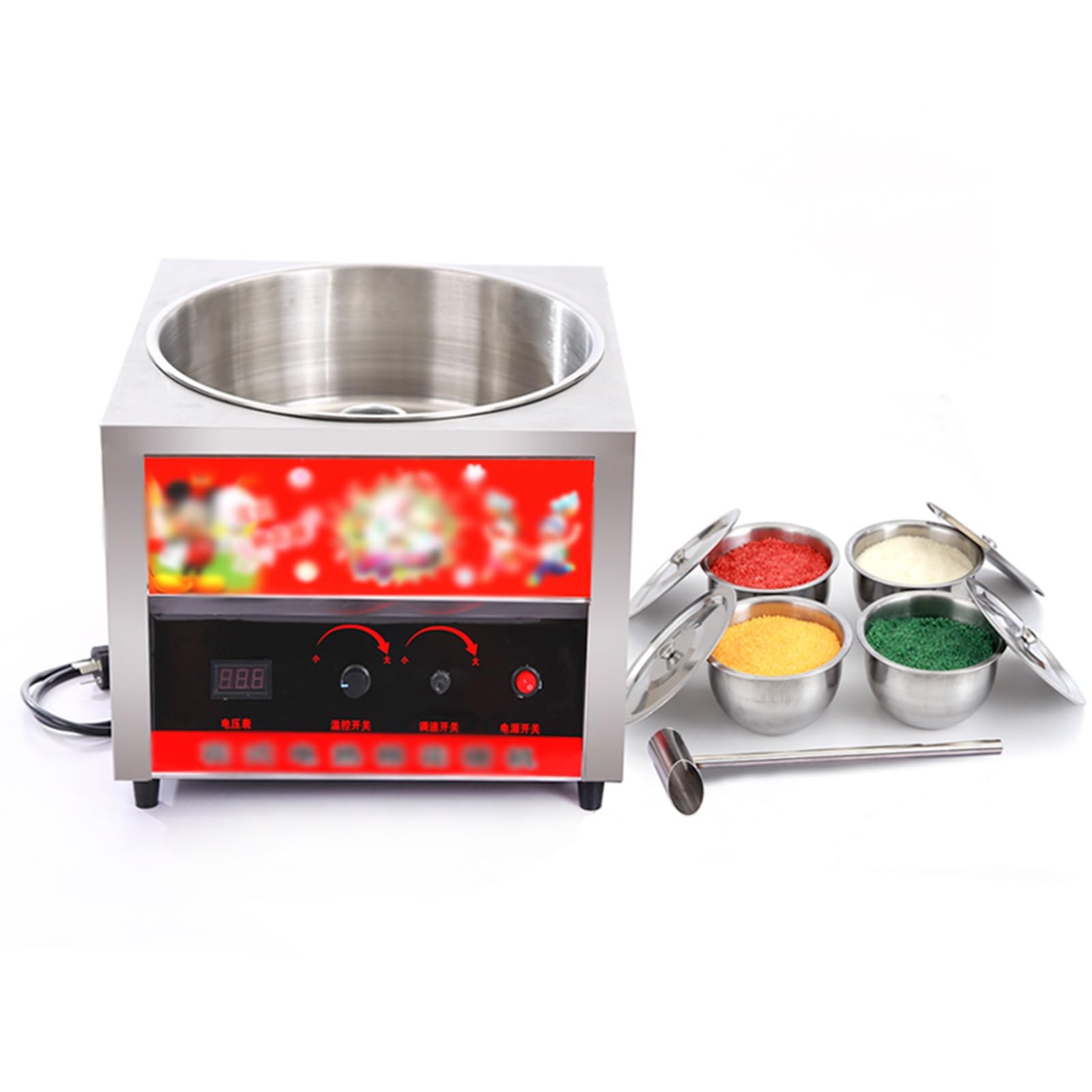 máquina de algodón de azúcar Máquina eléctrica Comercial automática de algodón for Hacer Dulces, máquina Hilo azúcar Acero Inoxidable, 1000W