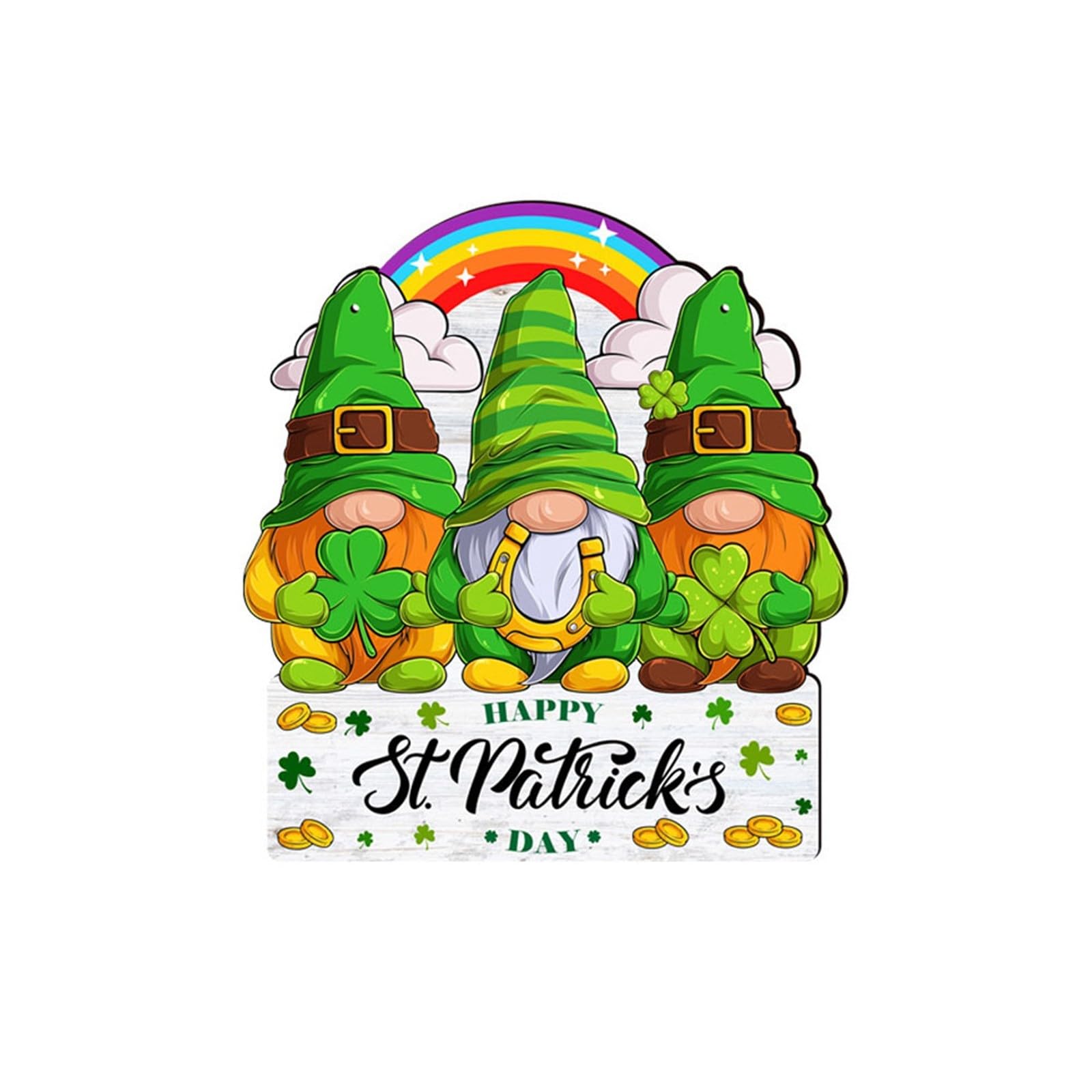 St. Patrick's Day Türschild Mit Kleeblatt – 29,2 Cm, Holz, Rustikal, Für Haustür Oder Wand