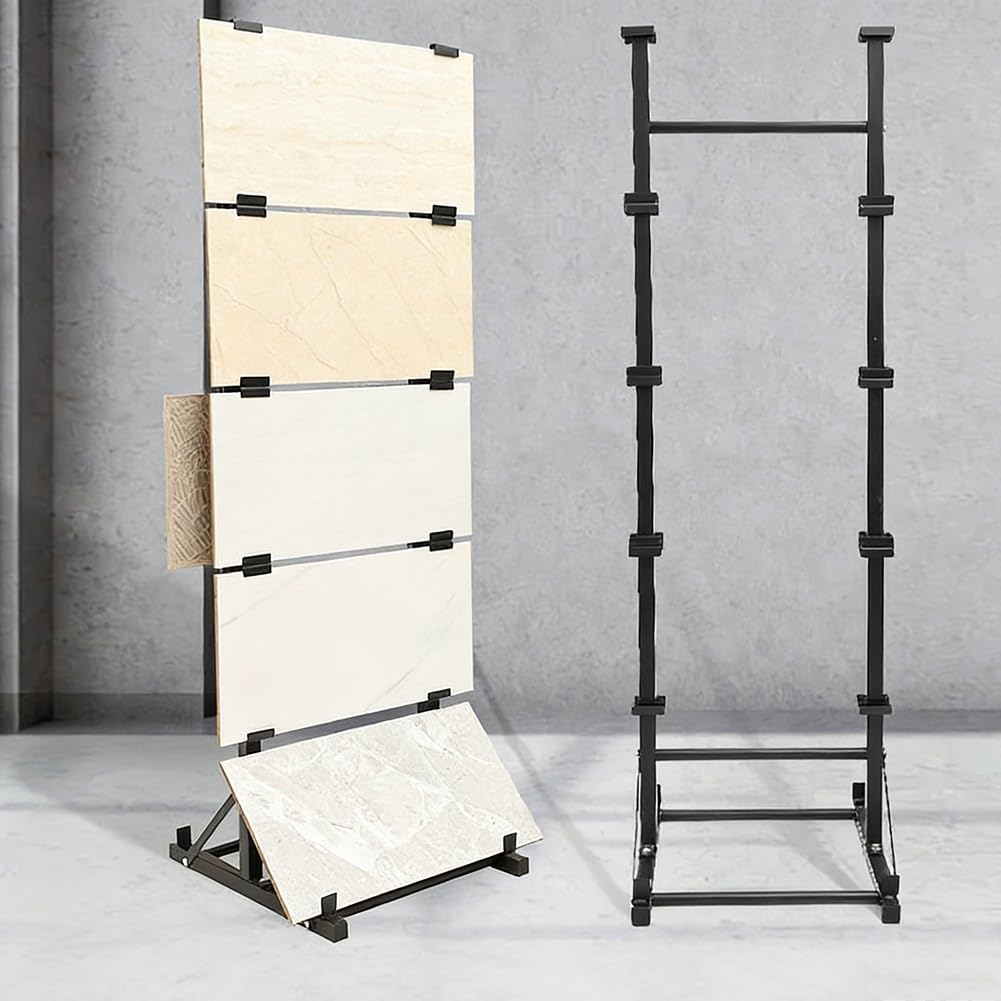 Présentoir Double Face pour Carreaux, Support Stable en métal pour plaques en céramique, idéal pour Les événements des vendeurs en Magasin.